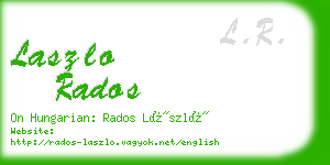 laszlo rados business card